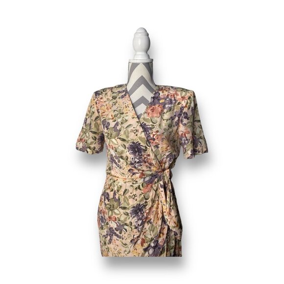 Gillian Vintage Wrap Dress Size 6 - Picture 3 of 8